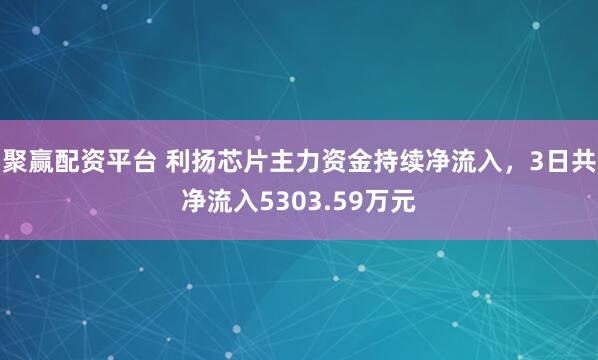 聚赢配资平台 利扬芯片主力资金持续净流入，3日共净流入5303.59万元