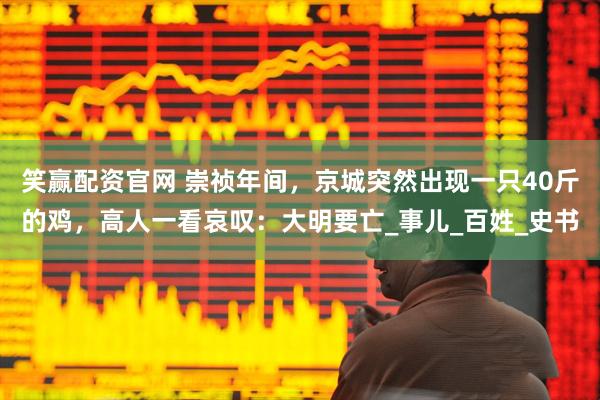 笑赢配资官网 崇祯年间，京城突然出现一只40斤的鸡，高人一看哀叹：大明要亡_事儿_百姓_史书