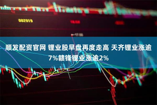 顺发配资官网 锂业股早盘再度走高 天齐锂业涨逾7%赣锋锂业涨逾2%